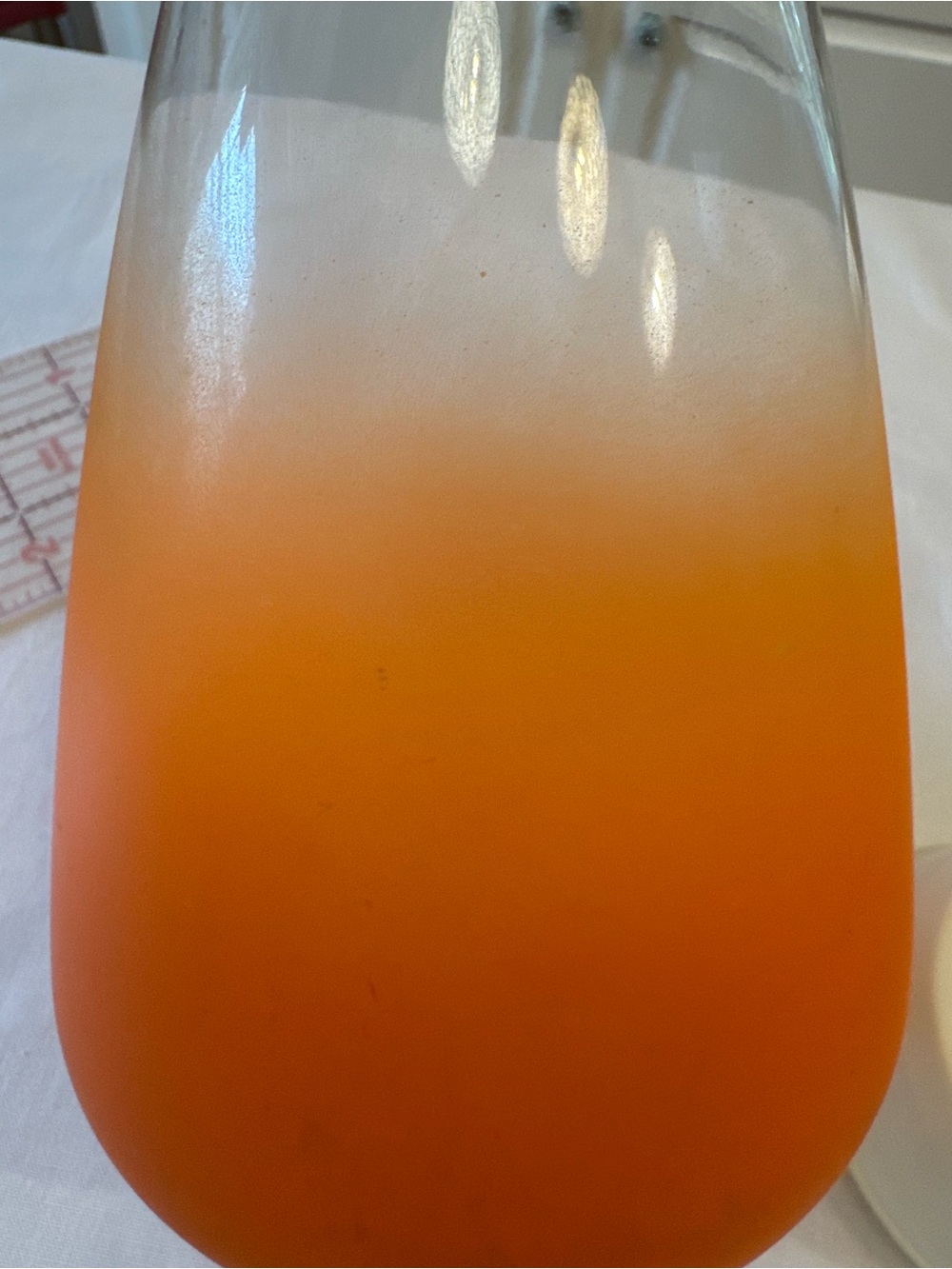 🍊 Vintage Blendo Orange Frosted Ombre Juice Carafe w/ Original Lid MCM HTF - Picture 10 of 10
